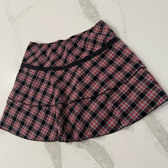 Vintage y2k Joey B Plaid Mini Skort Skirt Juniors Size Large Red/Black Twee Punk - Picture 2 of 8